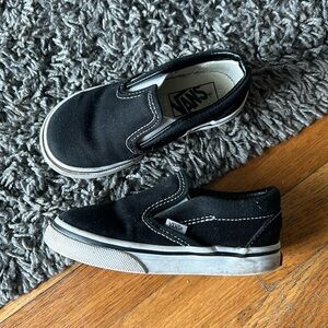 Vans Black and White Kids Sneakers